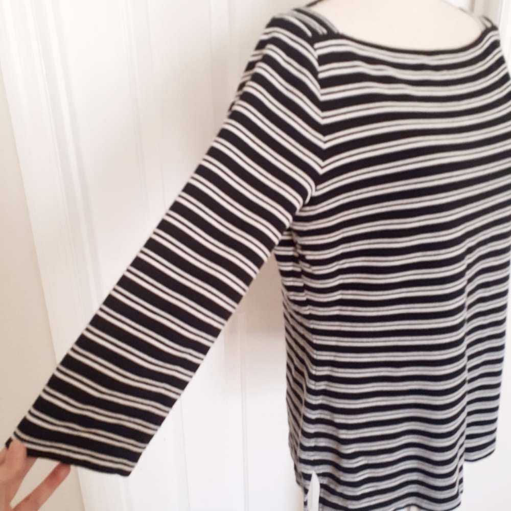 St John Square Neck Striped Top - Picture 5 of 11